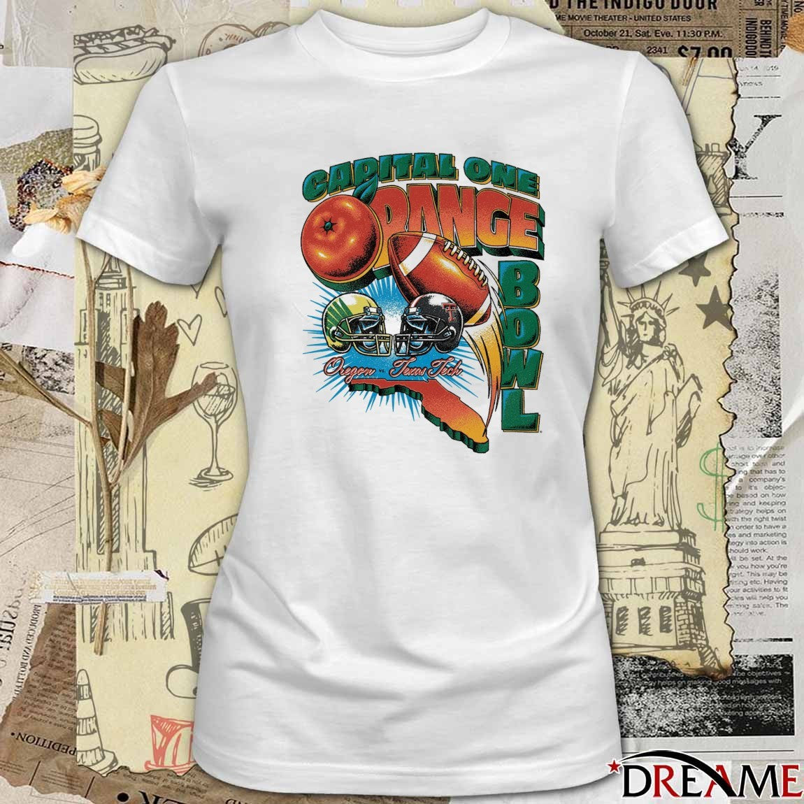 Capital One Orange Bowl 2026 Oregon vs Texas Tech Vintage Retro Matchup t-shirt