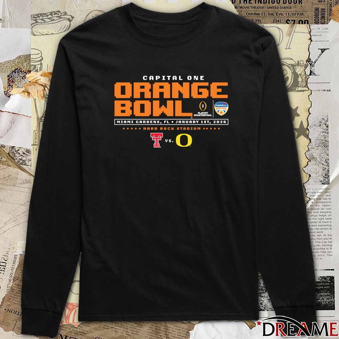 Capital One Orange Bowl Jan 1 2026 Texas Tech Vs Oregon Hard Rock Stadium Miami Gardens FL Duck Hunt t-shirt