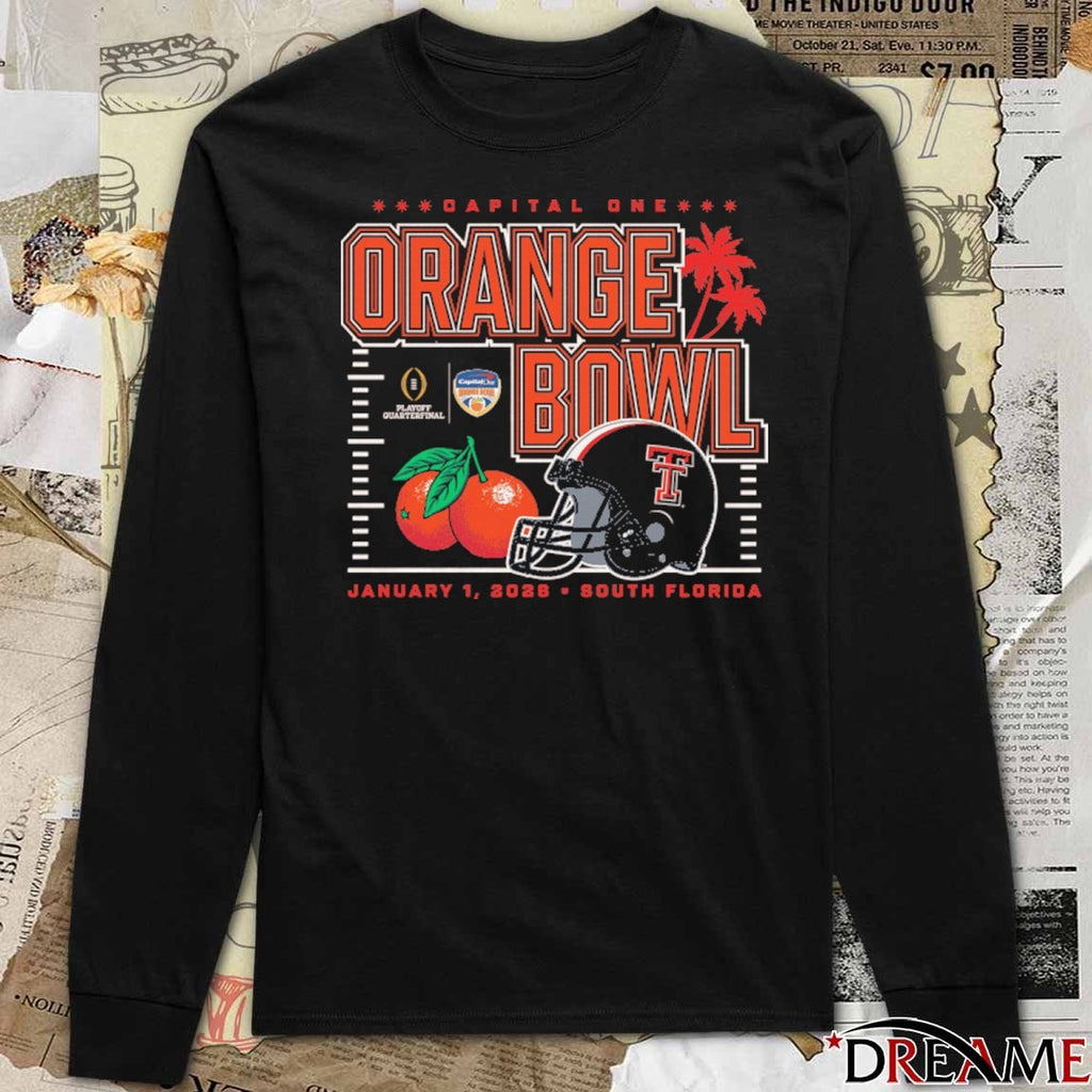 Capital One Orange Bowl Texas Tech Red Raiders Jan 1 2026 South FL Helmet t-shirt