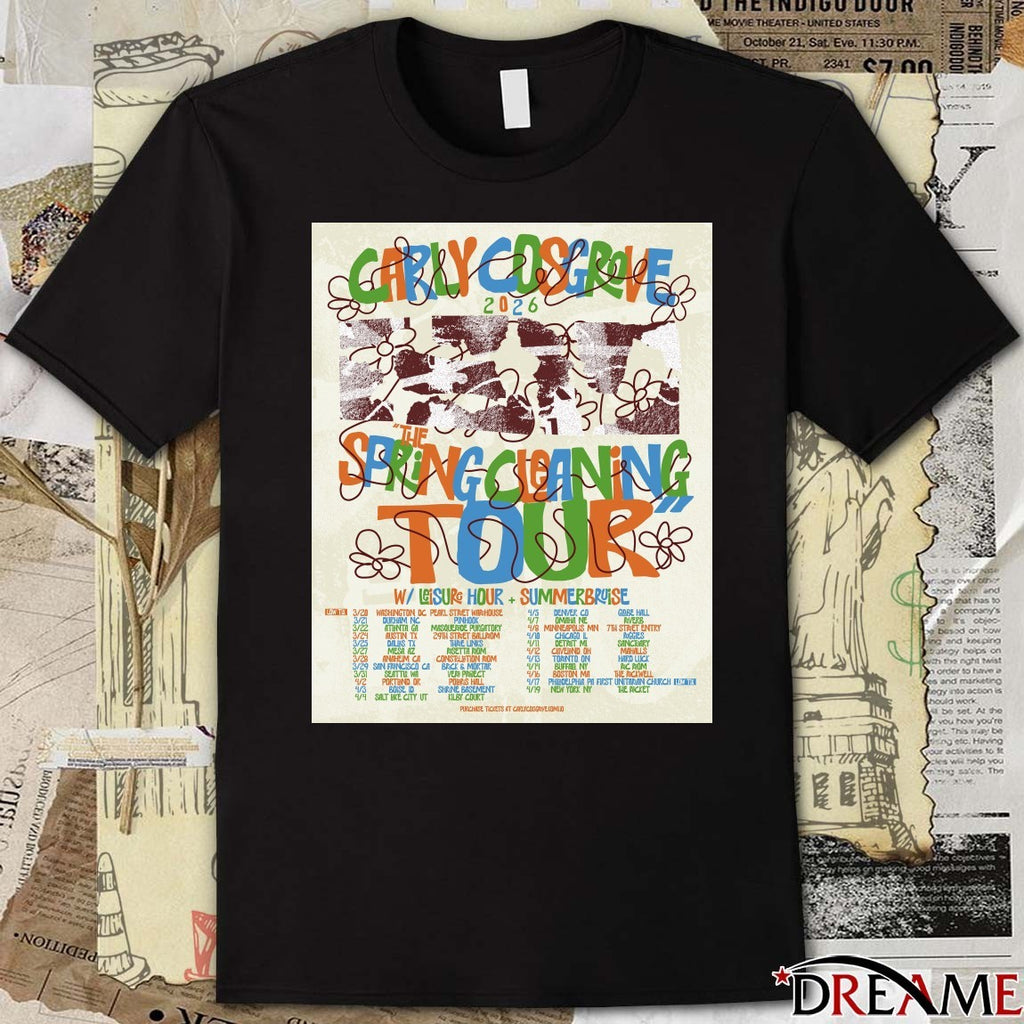 Carly Cosgrove 2026 The Spring Leaning Tour March – April Poster t-shirt