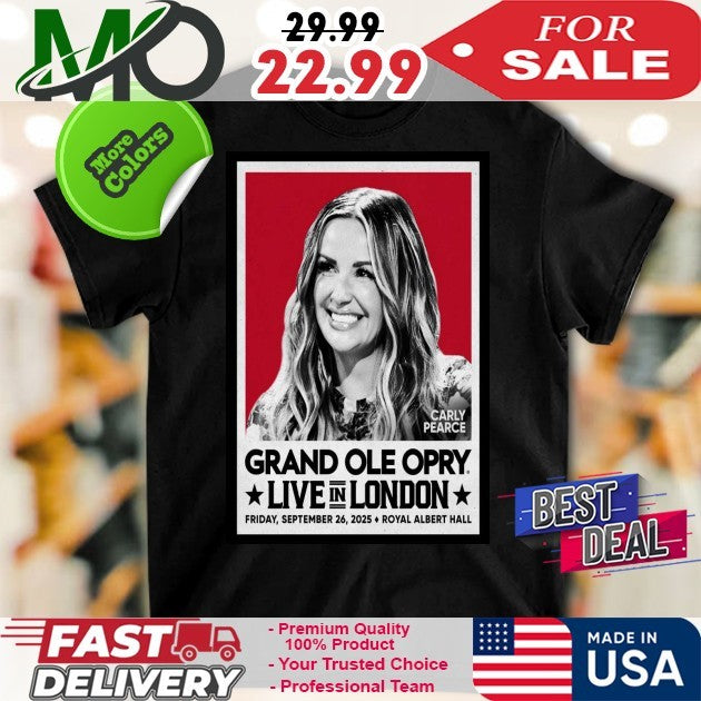 Carly Pearce Sep 26 2025 Royal Albert Hall London Tour Poster Shirt
