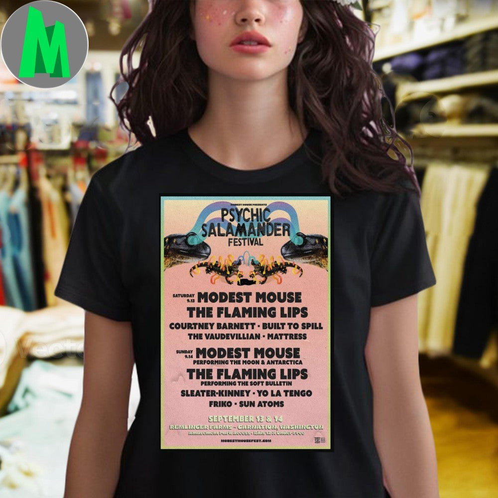 Carnation Washington Modest Mouse September 13-14 2025 Poster Shirt