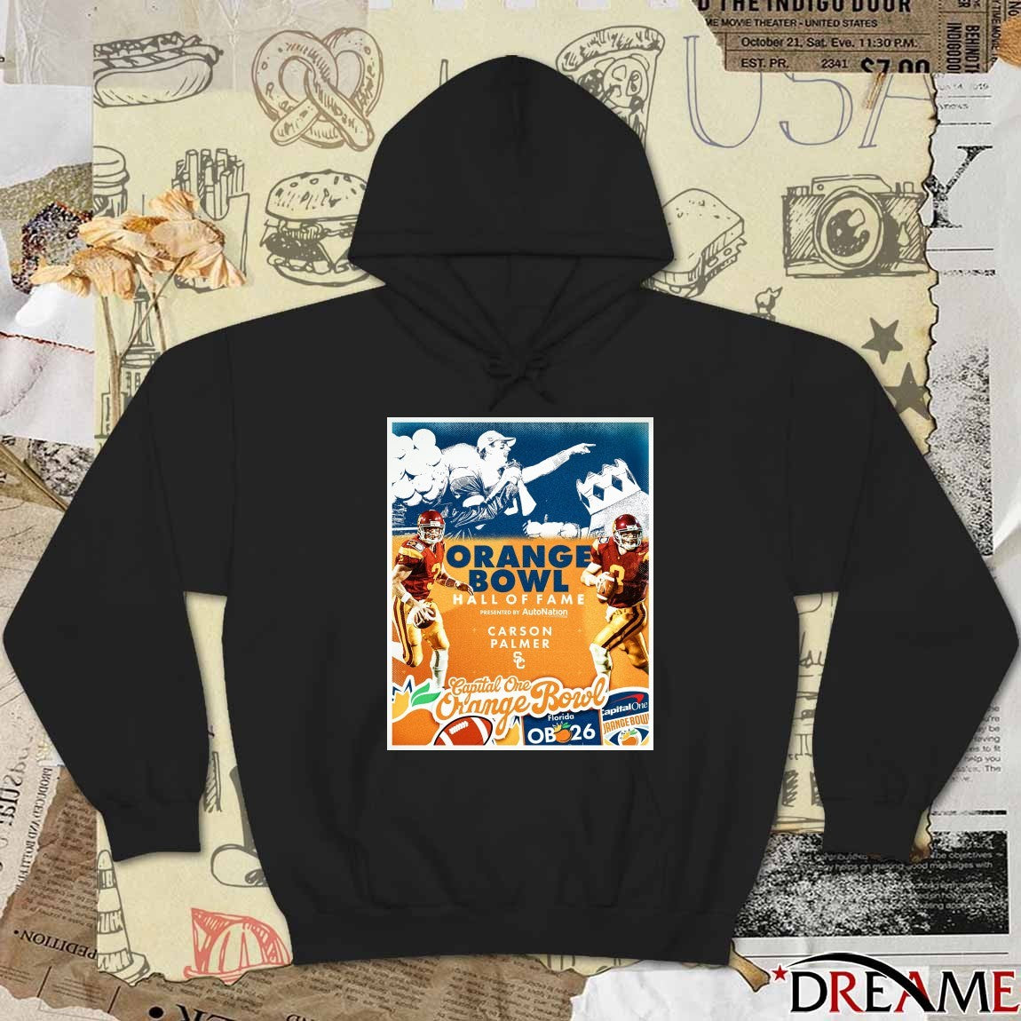Carson Palmer 2025 Orange Bowl Hall of Fame Poster t-shirt