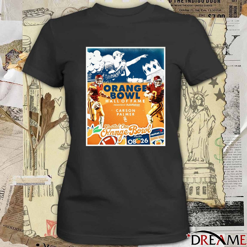 Carson Palmer 2025 Orange Bowl Hall of Fame Poster t-shirt