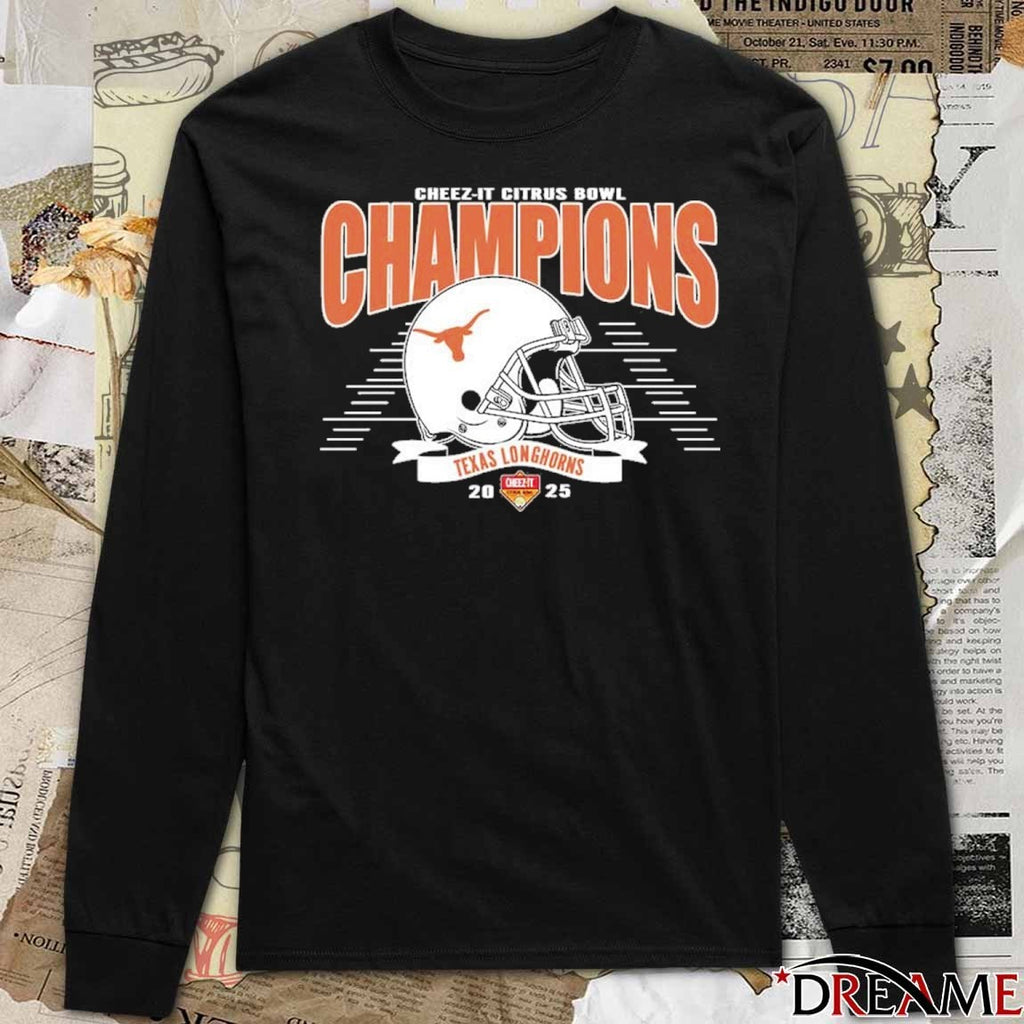 Celebrate Texas Longhorns Football Champions 2025 Cheez-It Citrus Bowl Helmet t-shirt