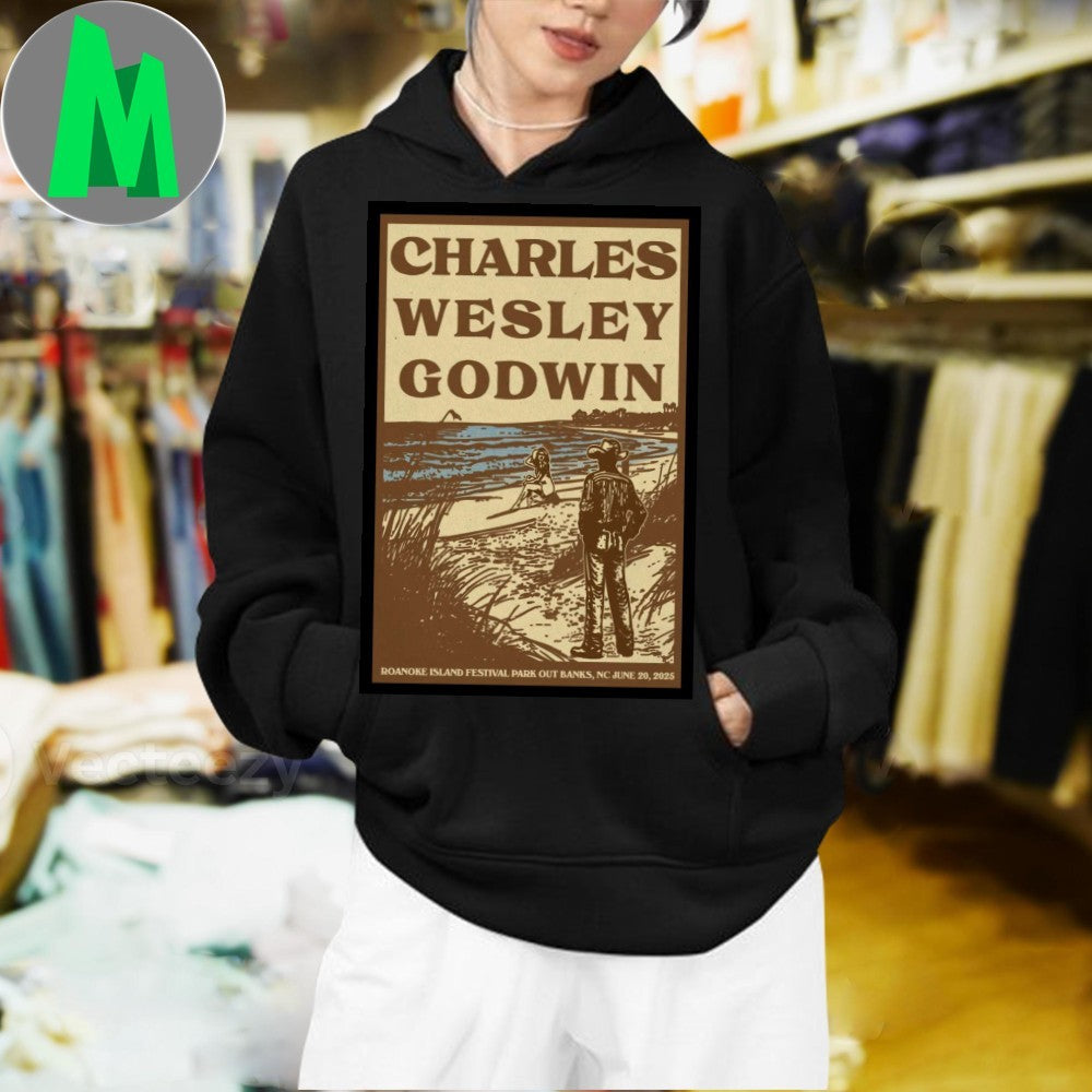 Charles Wesley Godwin Roanoke Island Outer Banks NC June 20, 2025 Concert Poster Graphic T-Shirt