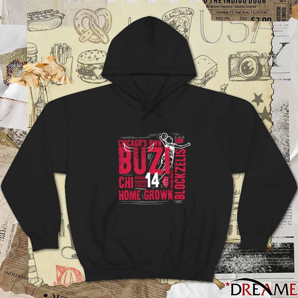 Chicago Bulls Homegrown Basketball Chicago’s Own Buzi Homegrown Block Zelis t-shirt