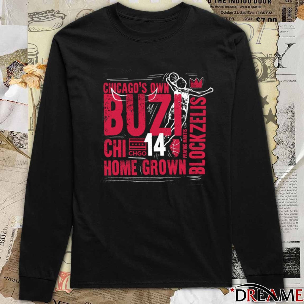 Chicago Bulls Homegrown Basketball Chicago’s Own Buzi Homegrown Block Zelis t-shirt
