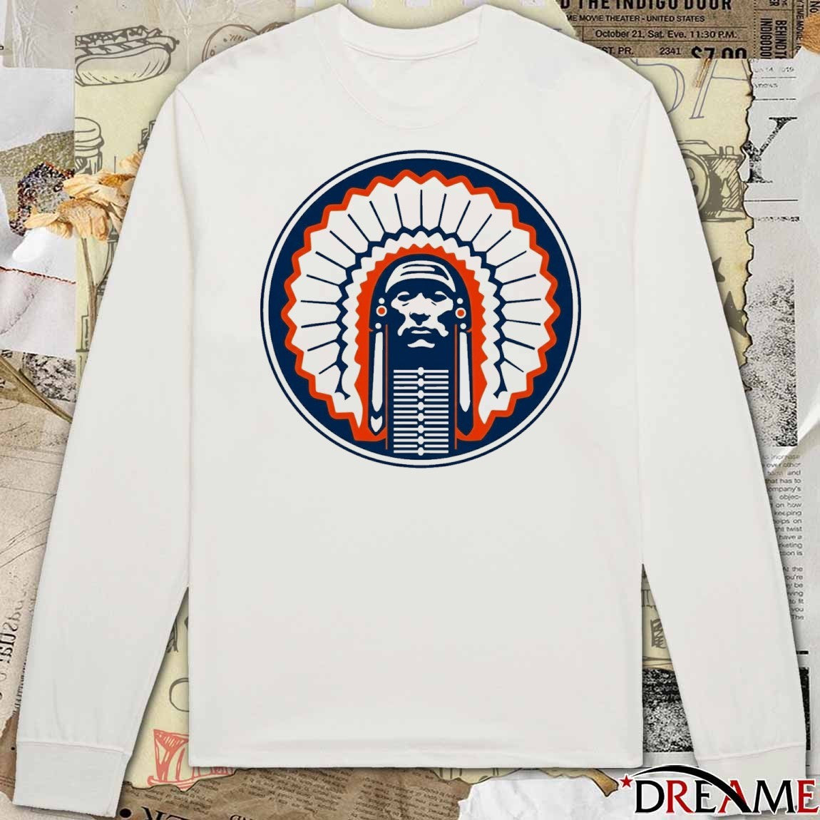 Chief Illiniwek Illinois Urbana-Champaign Logo t-shirt