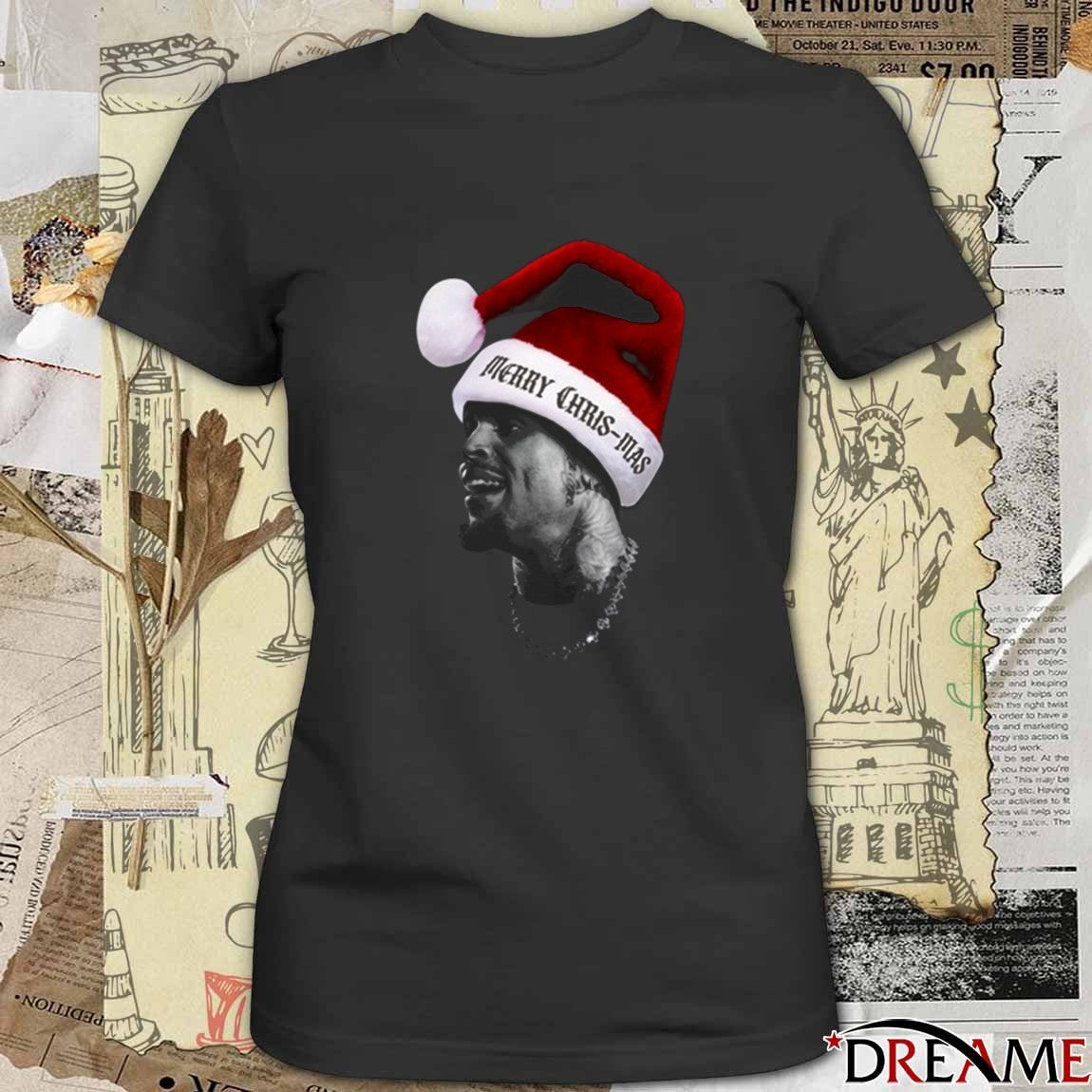 Chris Brown Merry Chris-Mas Big Head Merry Christmas 2025 t-shirt