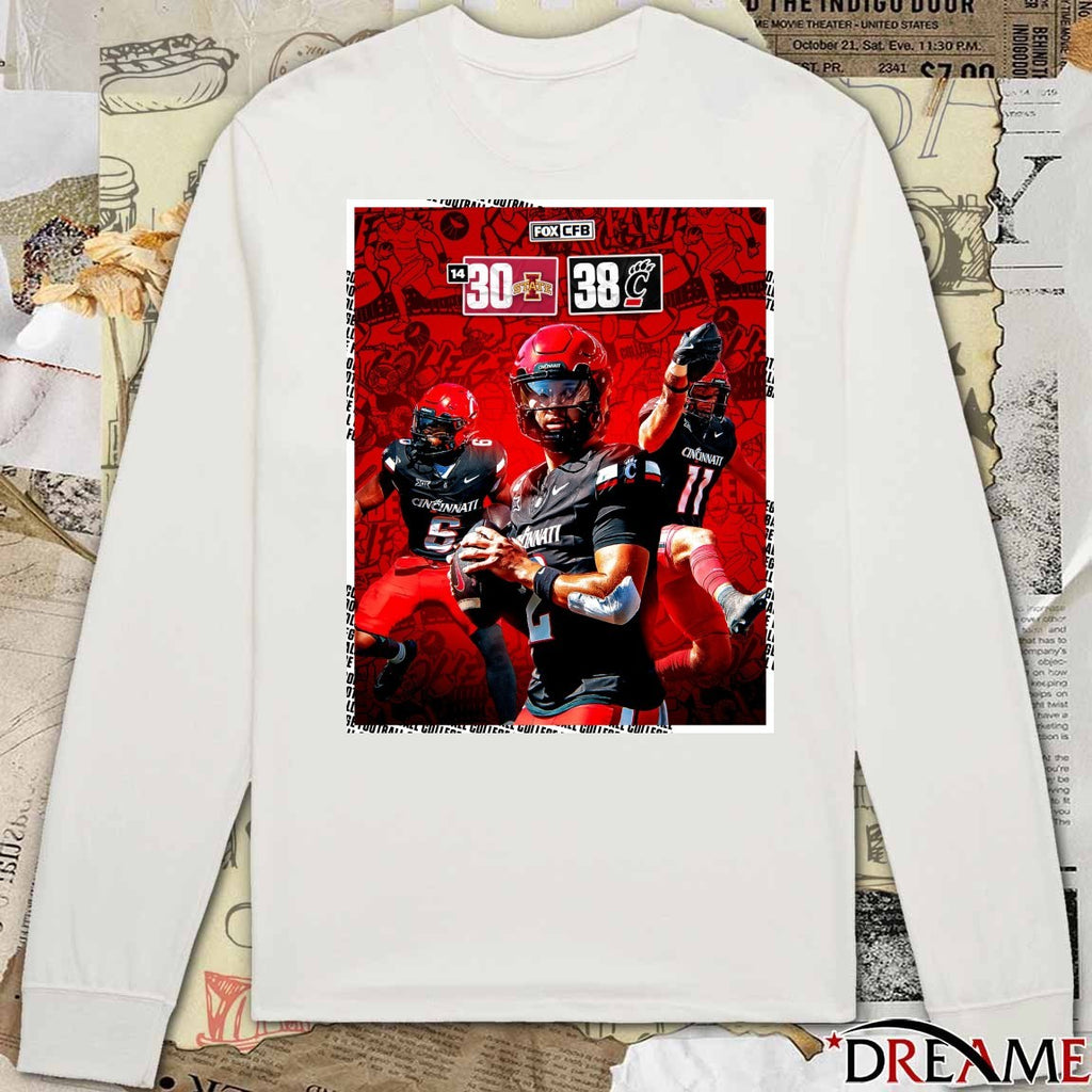 Cincinnati Bearcats Vs Iowa State Cyclones 38 – 30 Score on October 5, 2025 Poster t-shirt