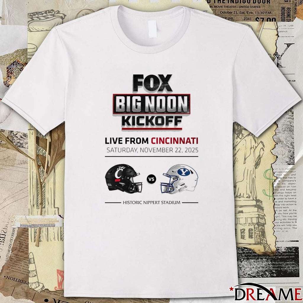 Cincinnati Bearcats vs. BYU Cougars FOX Big Noon Kickoff November 22, 2025 Historic Nippert Stadium Poster t-shirt