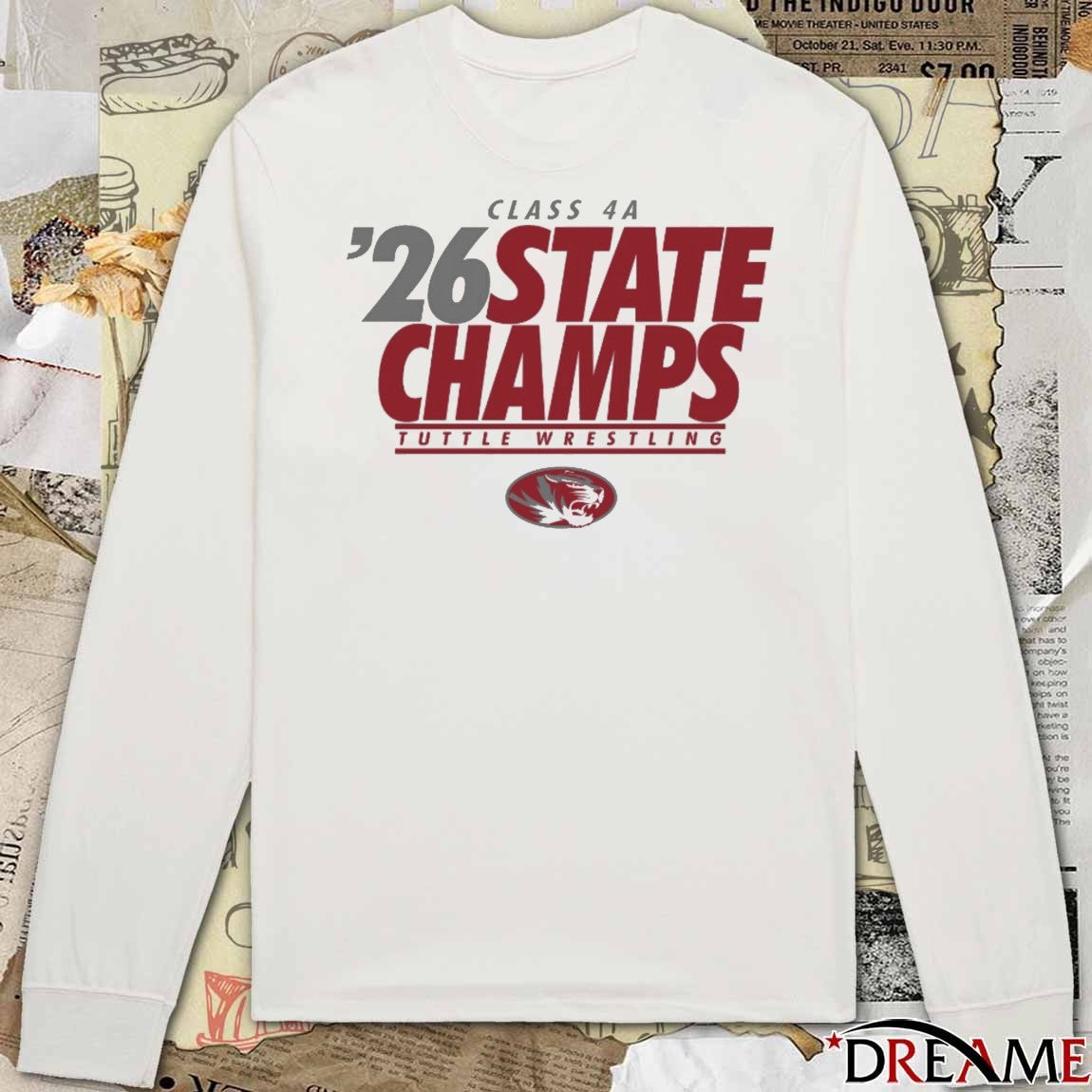 Class 4A 2026 State Champion Tuttle High School Wrestling t-shirt