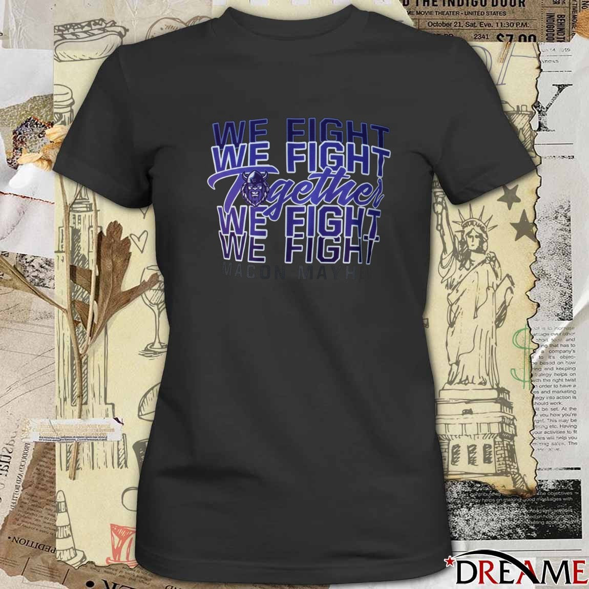 Clear The Benches We Fight Together Cancer Macon Mayhem t-shirt