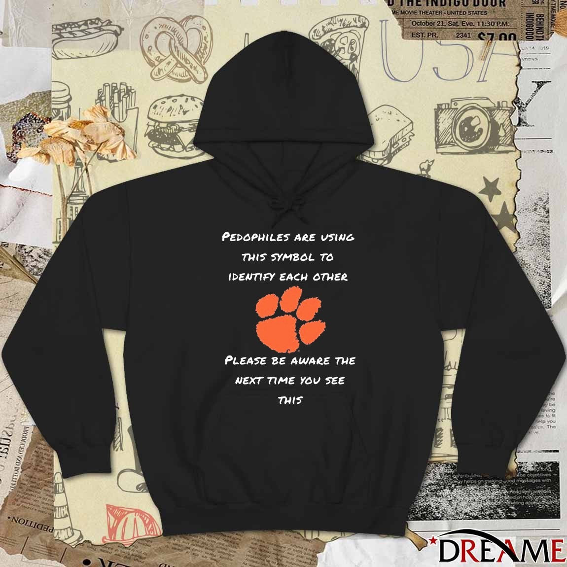 Clemson Tiger Pedophiles Are Using This Symbol To Identify Each Other Please Be Aware The Next Time You See This t-shirt