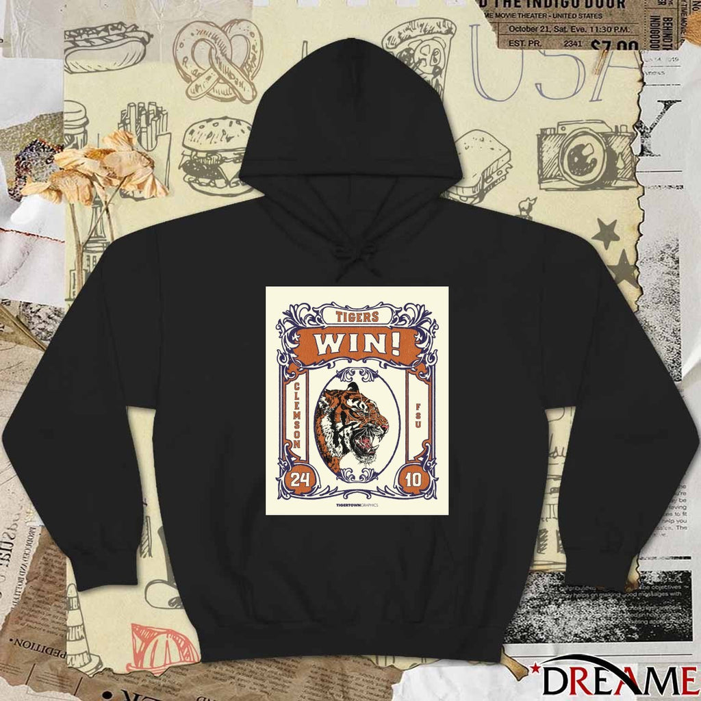 Clemson Tigers Win 24 – 10 Florida State Seminoles Saturday, November 8, 2025 Poster t-shirt