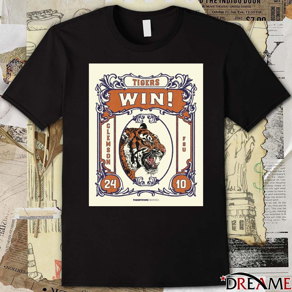 Clemson Tigers Win 24 – 10 Florida State Seminoles Saturday, November 8, 2025 Poster t-shirt