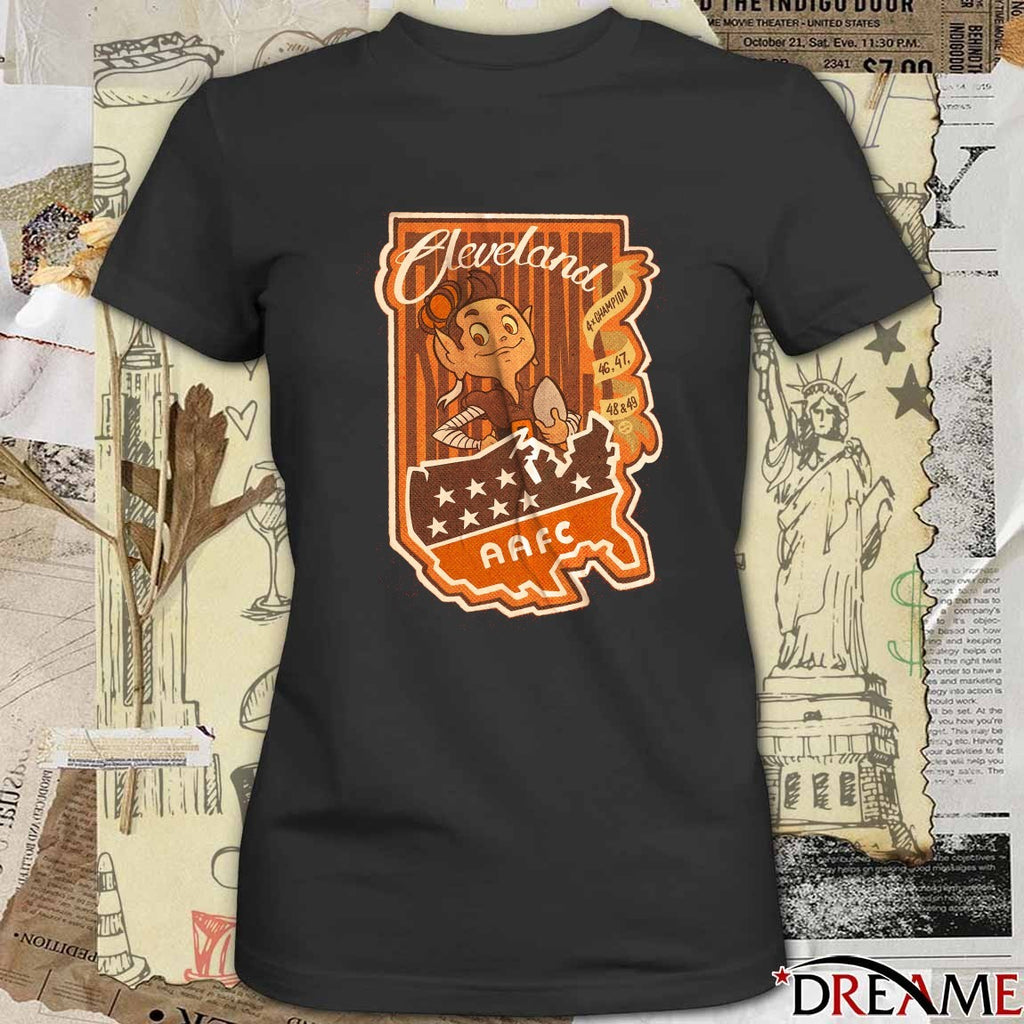 Cleveland Browns Football 4x AAFC Champion 1946, 47, 48 and 49 t-shirt