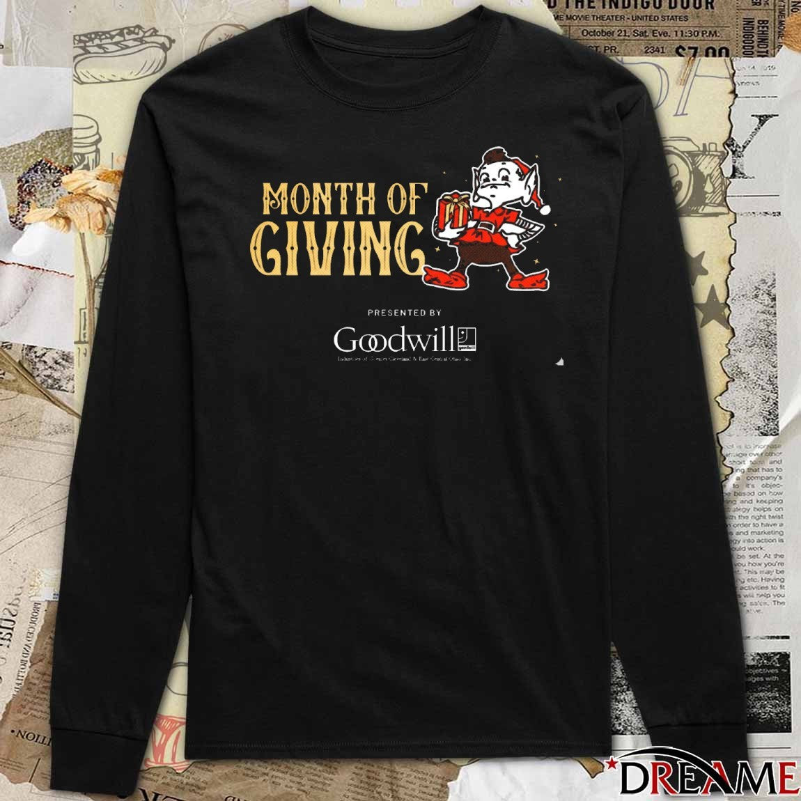 Cleveland Browns Month of Giving Goodwill 2025 t-shirt