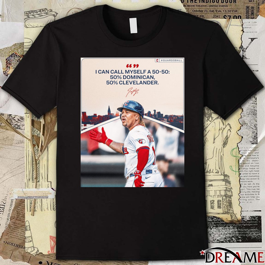 Cleveland Guardians I Can Call Myself A 50-50 50% Dominican 50% Clevelander Signature Poster t-shirt