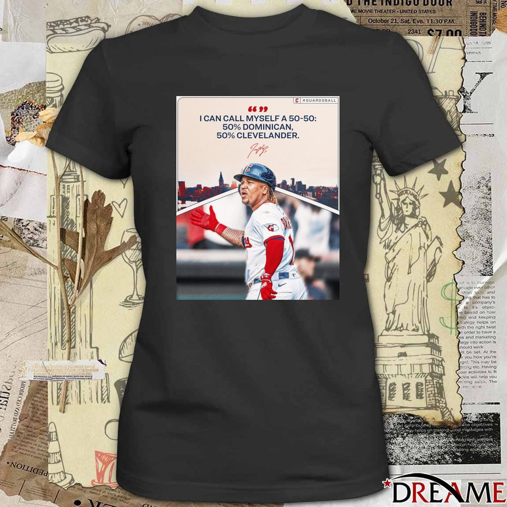 Cleveland Guardians I Can Call Myself A 50-50 50% Dominican 50% Clevelander Signature Poster t-shirt