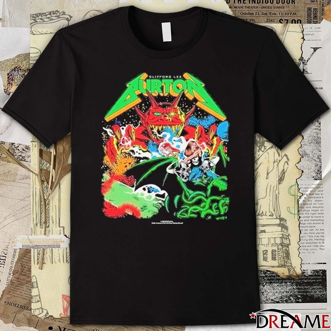 Clifford Lee Burton Superhero Metallica 2026 t-shirt