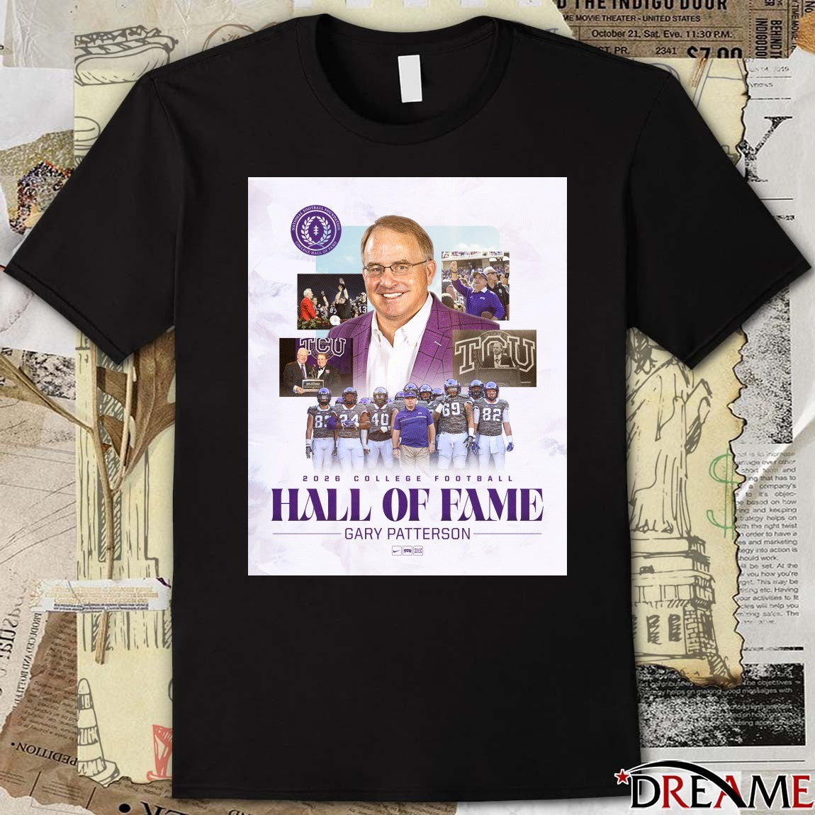 Coach Gary Patterson TCU 2026 NFF College Football Hall of Fame class Poster t-shirt