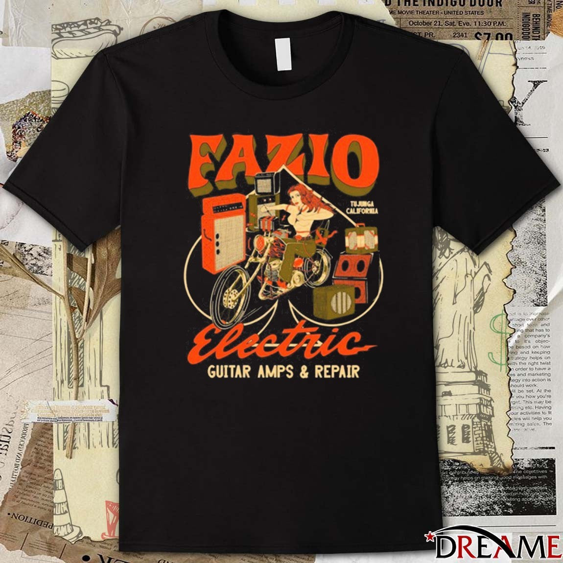 Colleen Fazio Fazio Electric Motor Guitar Amps And Repair t-shirt