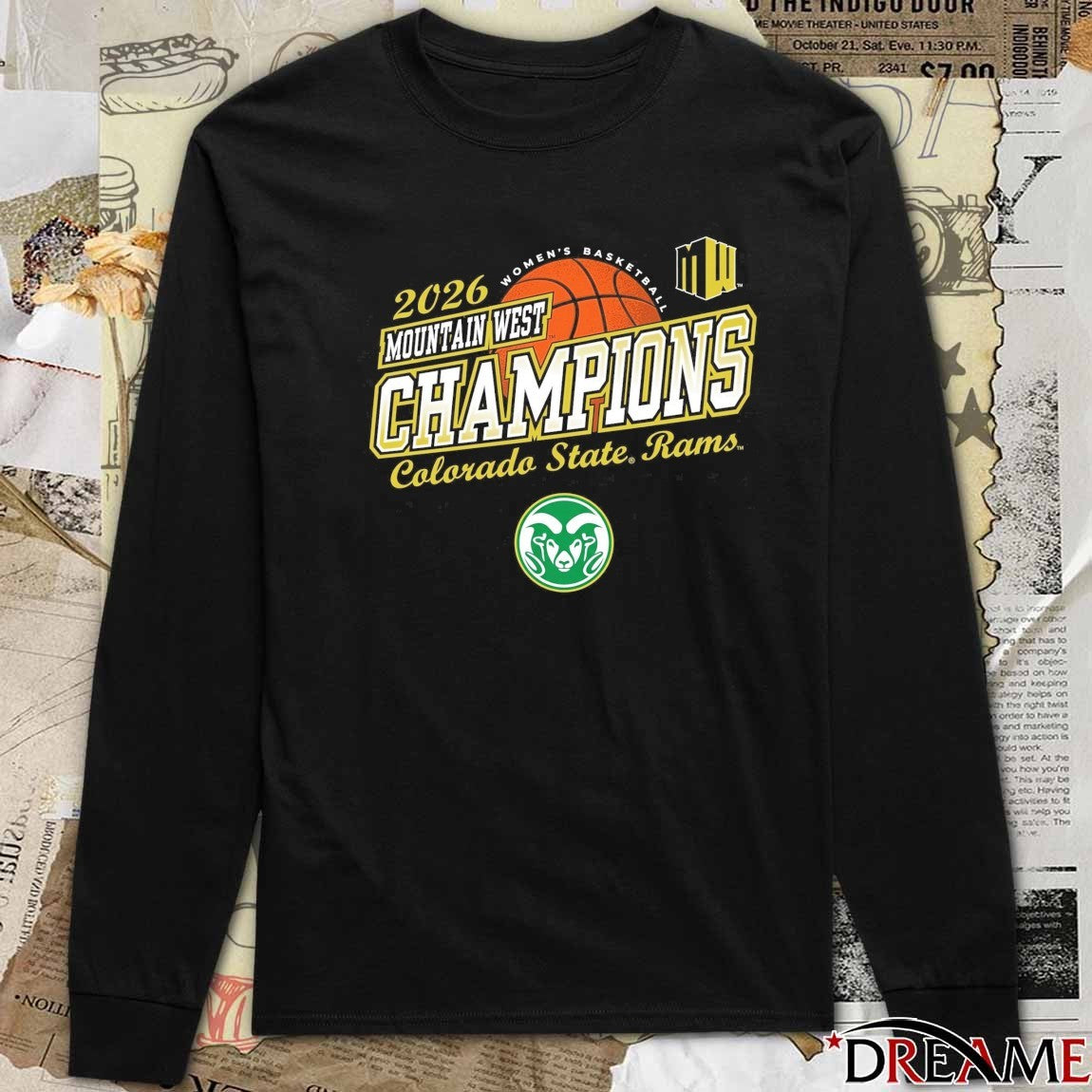 Colorado State Rams 2026 Women’s Basketball Mountain West Tournament Champions t-shirt
