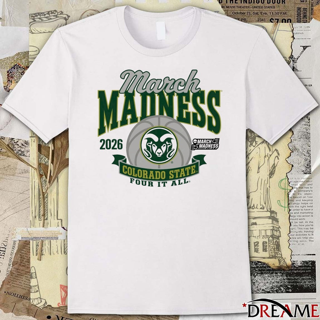 Colorado State Rams Women’s Basketball 2026 March Madness Bound Four It All t-shirt