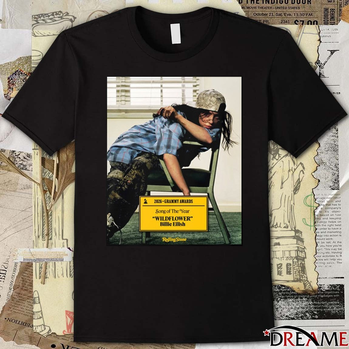 Congrats Billie Eilish Wildflower Song Of The Year 2026 Grammy Awards t-shirt