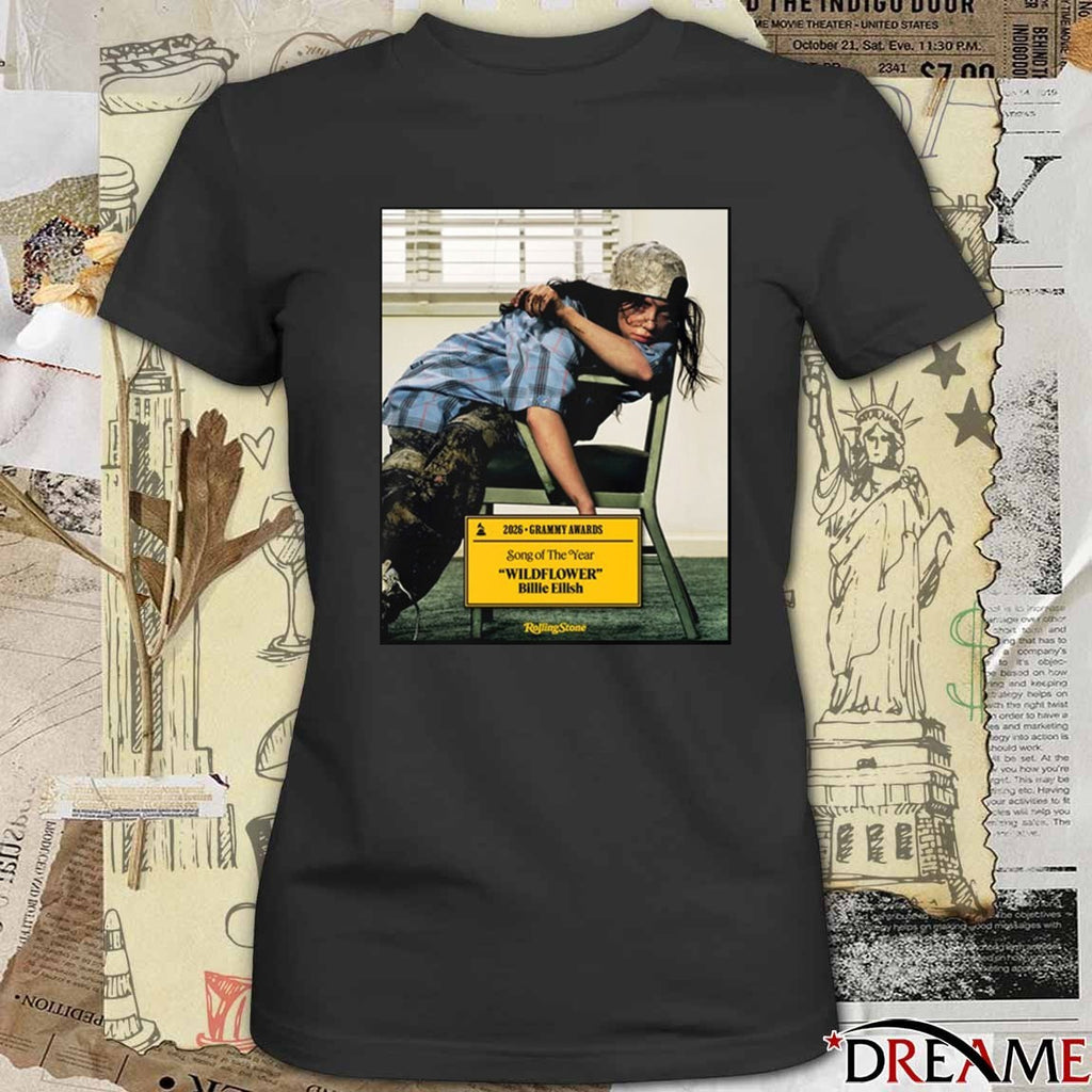 Congrats Billie Eilish Wildflower Song Of The Year 2026 Grammy Awards t-shirt