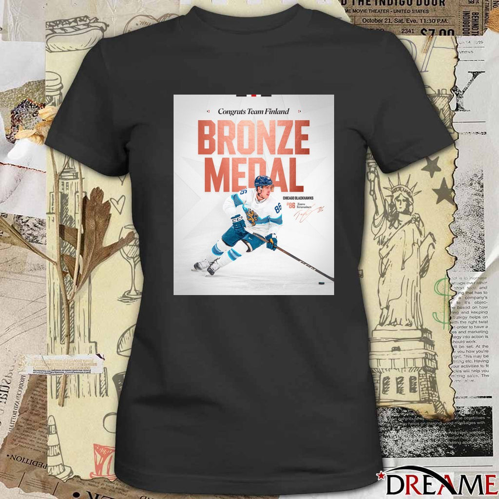 Congrats Team Finland Bronze Medal Chicago Blackhawks Teuvo Teravainen Signature Poster t-shirt