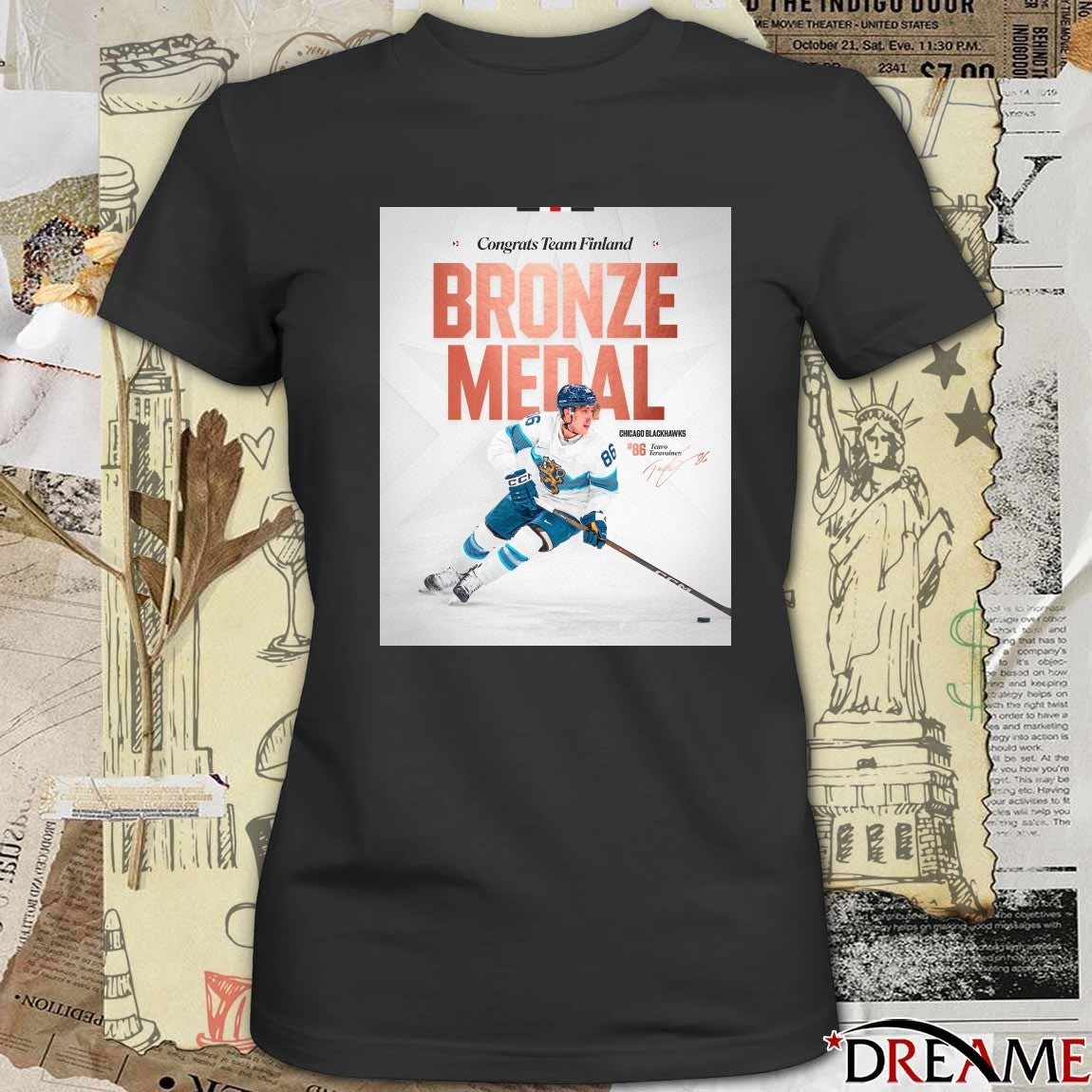 Congrats Team Finland Bronze Medal Chicago Blackhawks Teuvo Teravainen Signature Poster t-shirt