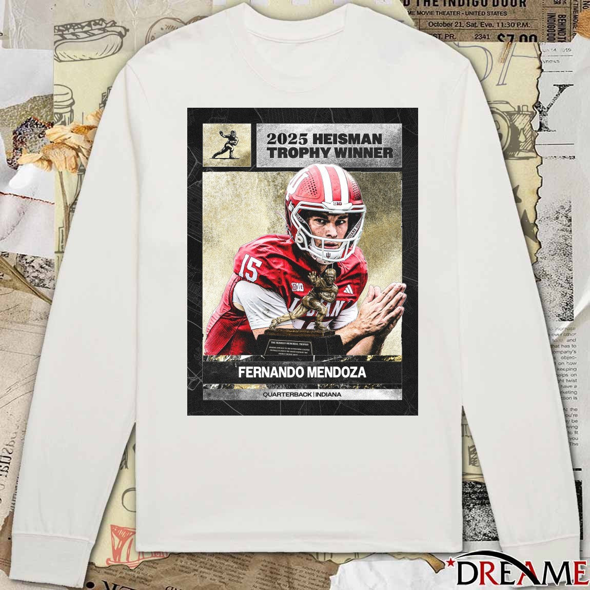 Congratulations Fernando Mendoza 2025 Heisman Trophy Winner Quarterback Indiana Poster t-shirt