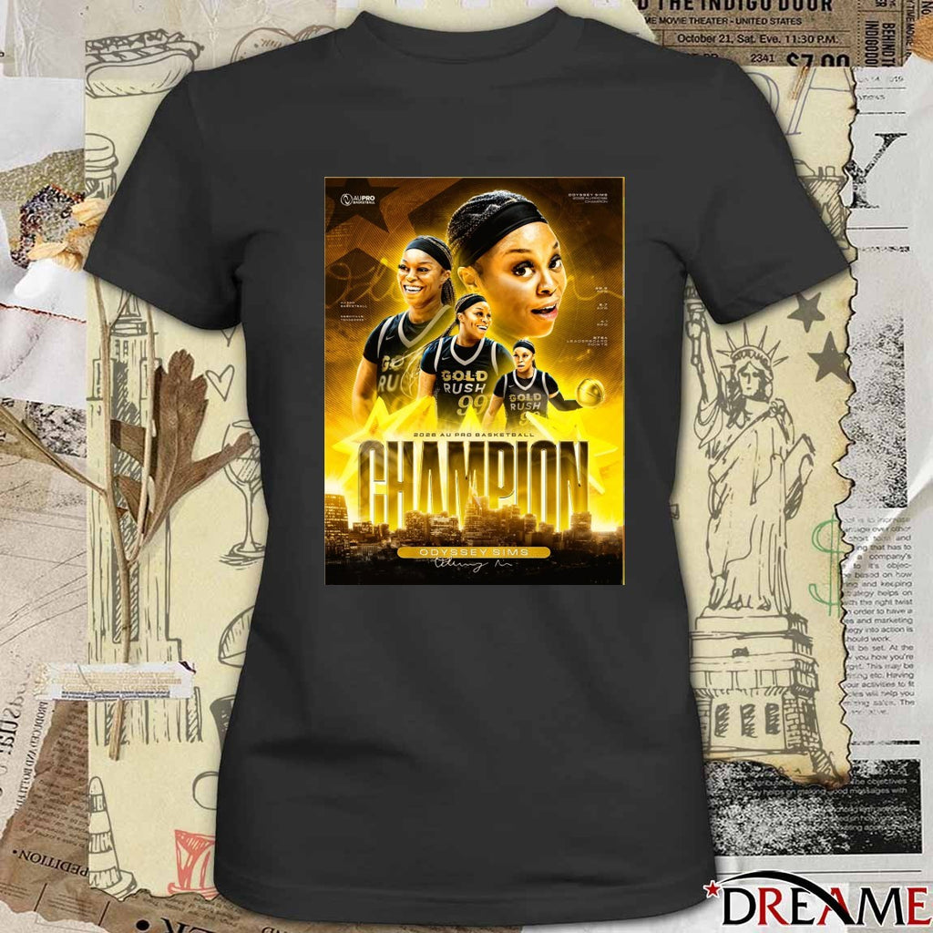 Congratulations Odyssey Sims 2026 AU Pro Basketball Champion Signature Poster t-shirt