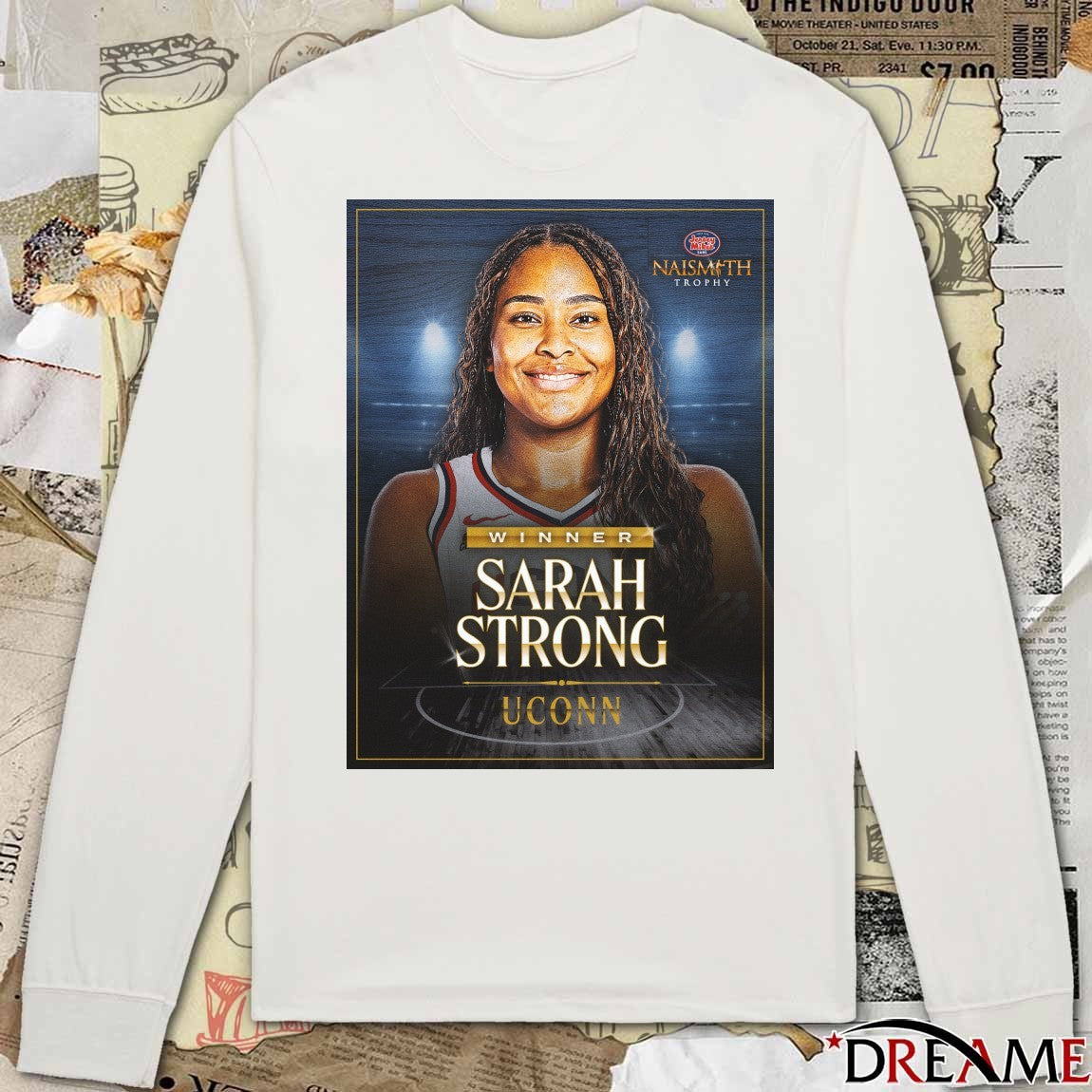 Congratulations Sarah Strong Uconn 2026 Jersey Mike’s Naismith Women’s College Player of the Year Poster t-shirt
