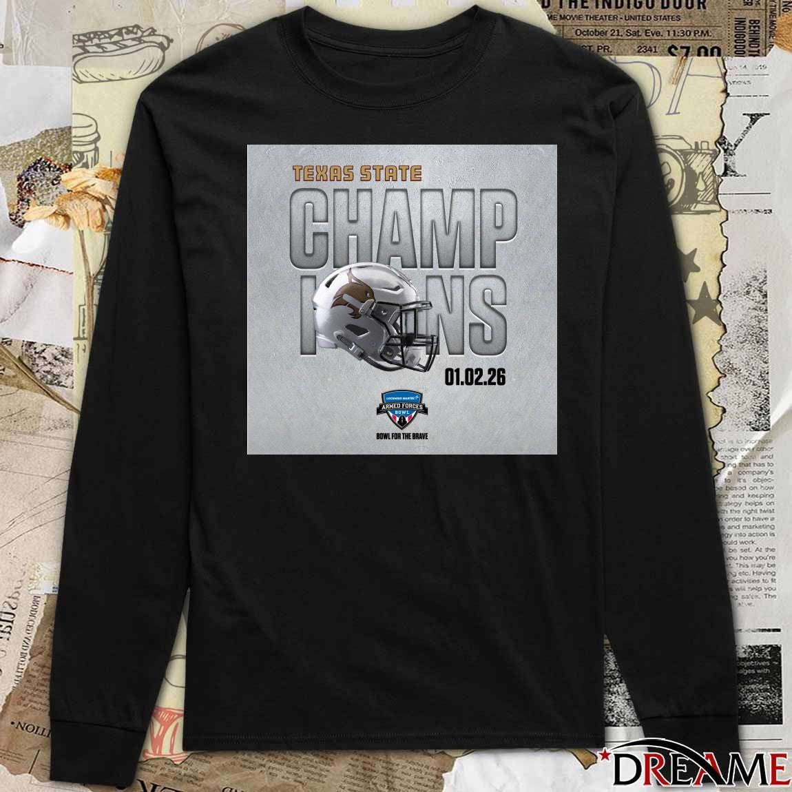 Congratulations Texas State Bobcats Lockheed Martin Armed Forces Bowl Champions 01.02.26 Poster t-shirt