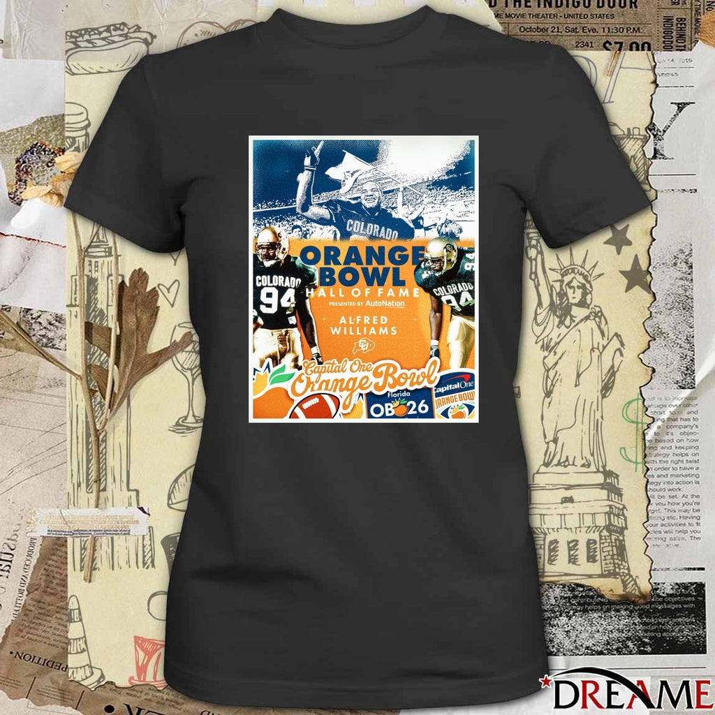 Congratulations to Alfred Williams, Orange Bowl Hall of Fame inductee 2025 Poster t-shirt