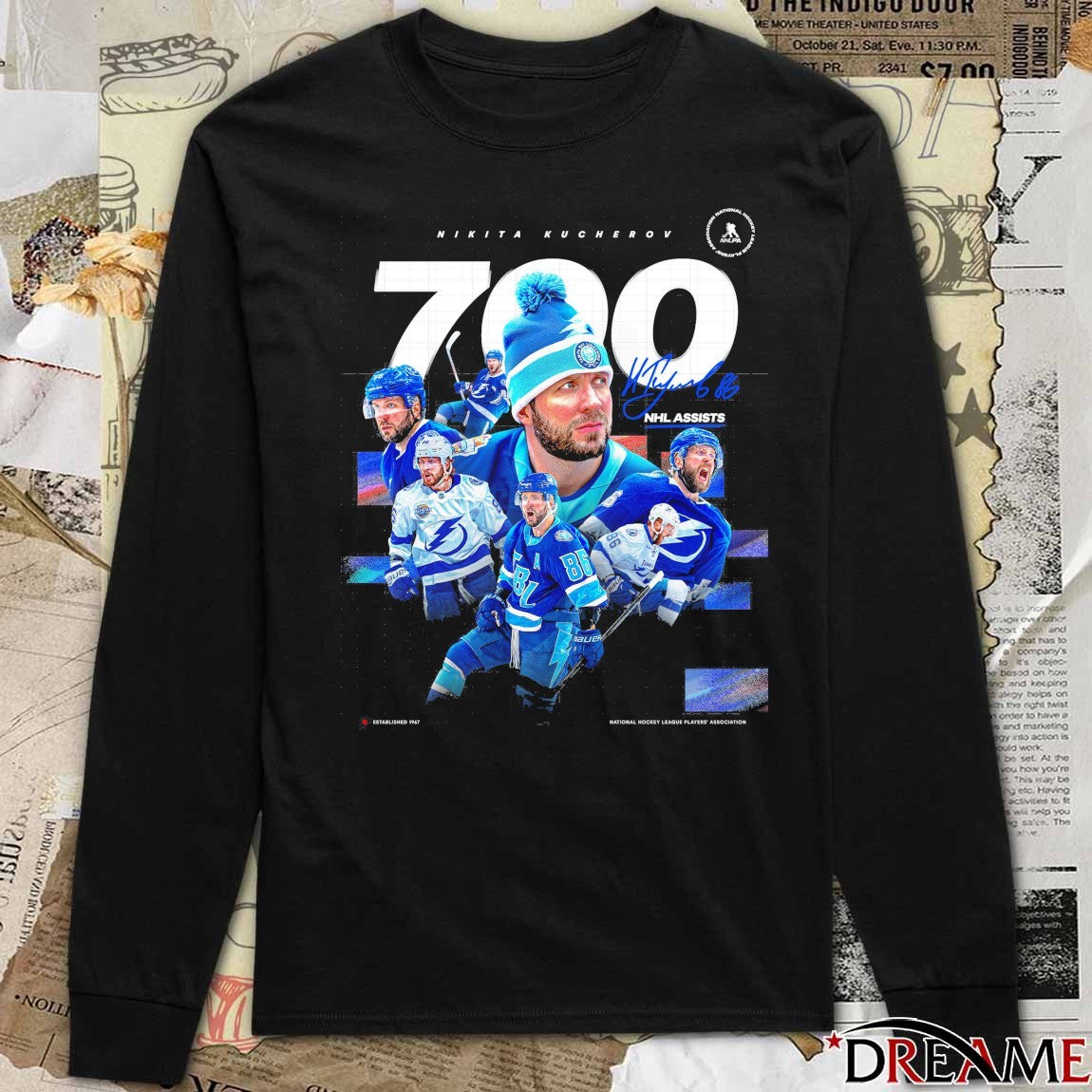 Congratulations to Nikita Kucherov Tampa Bay Lightning 700 NHL Assists Signature t-shirt