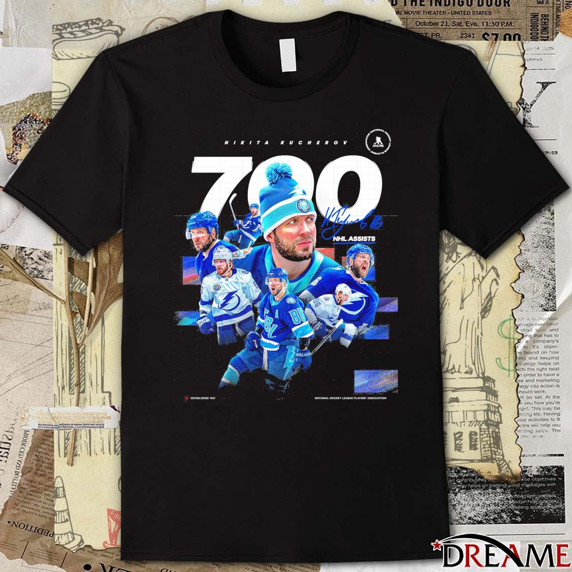 Congratulations to Nikita Kucherov Tampa Bay Lightning 700 NHL Assists Signature t-shirt