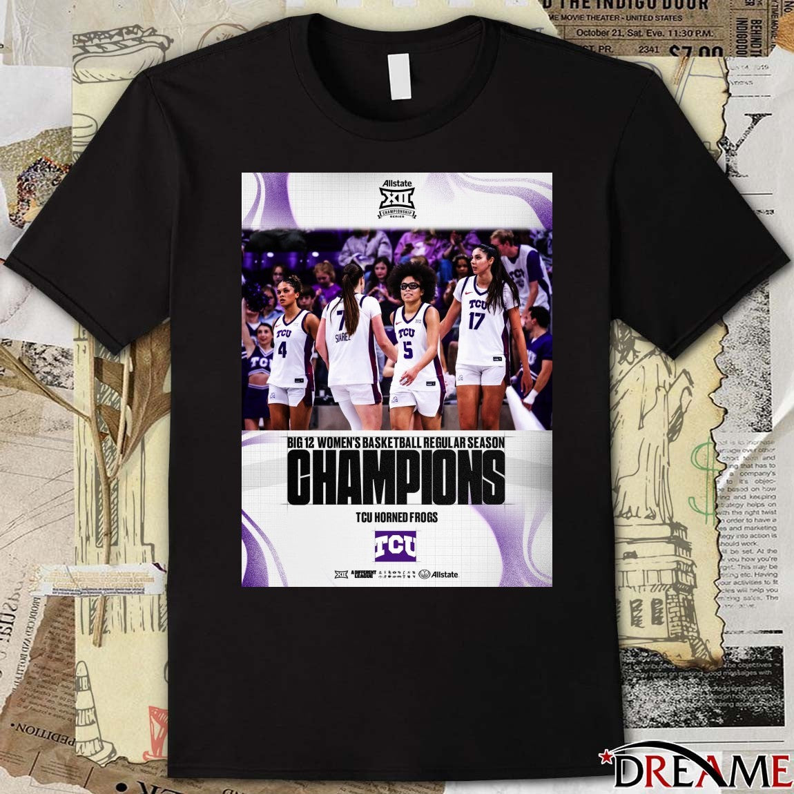 Congratulations to TCU Big 12 Women’s Basketball Regular Season Champions Poster t-shirt