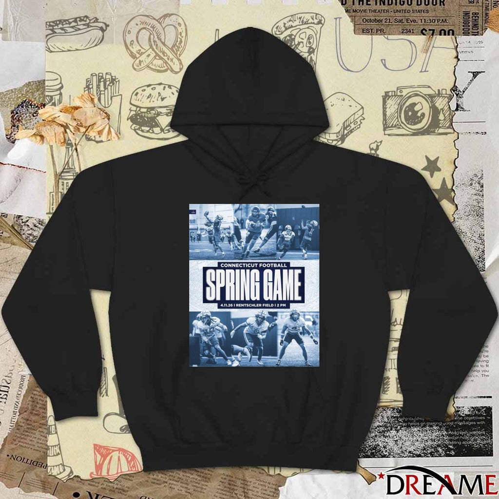 Connecticut Football Spring Game April 11 2026 Rentschler Field Poster t-shirt