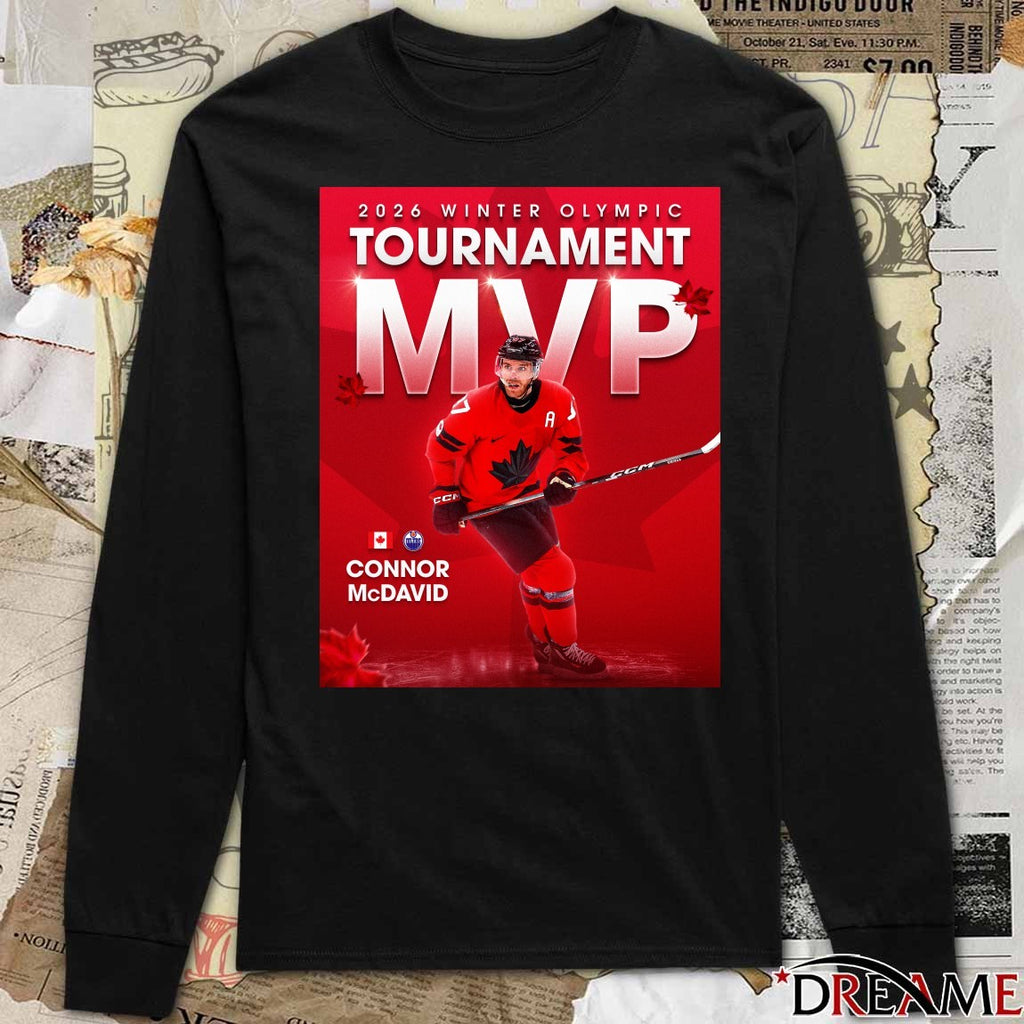 Connor McDavid 2026 Winter Olympic Tournament MVP Milano Cortina 2026 Poster t-shirt