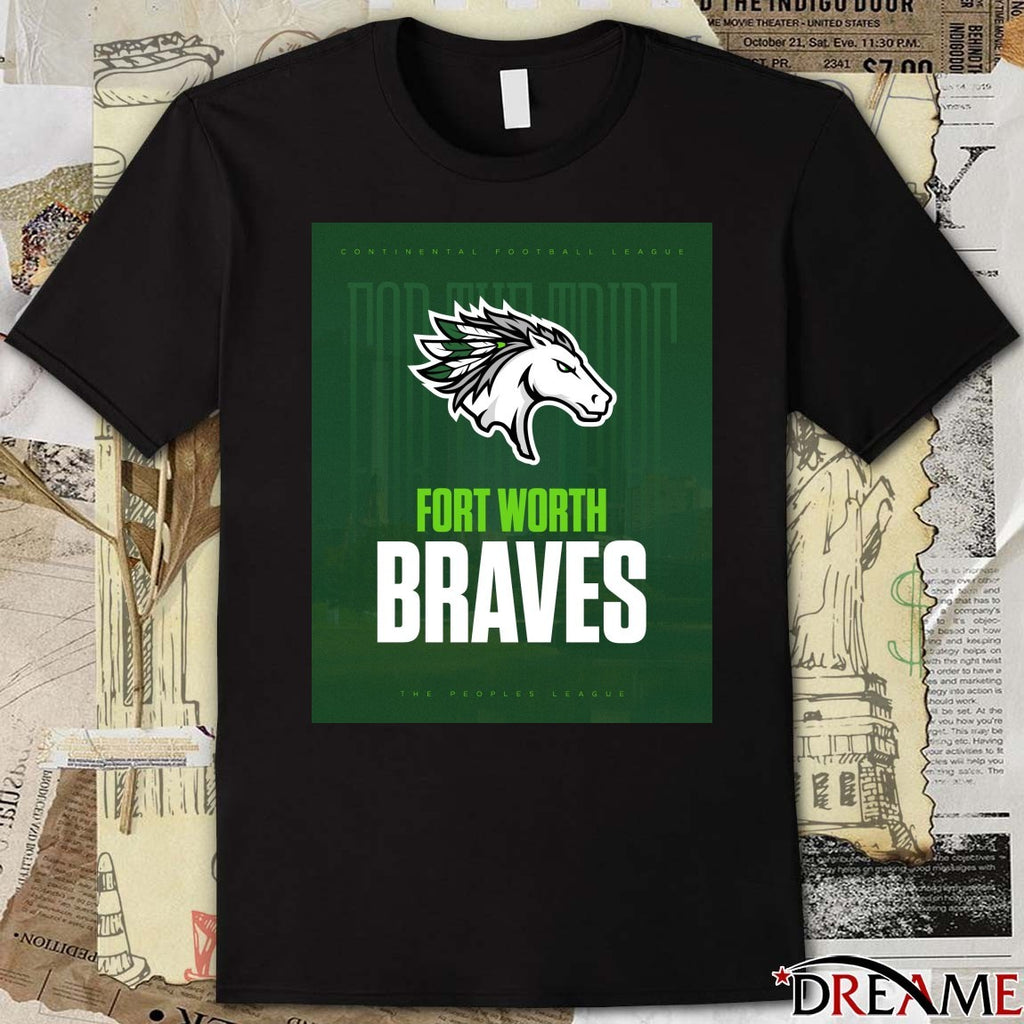 Continental Football League Fort Worth Braves The Peoples League Poster t-shirt