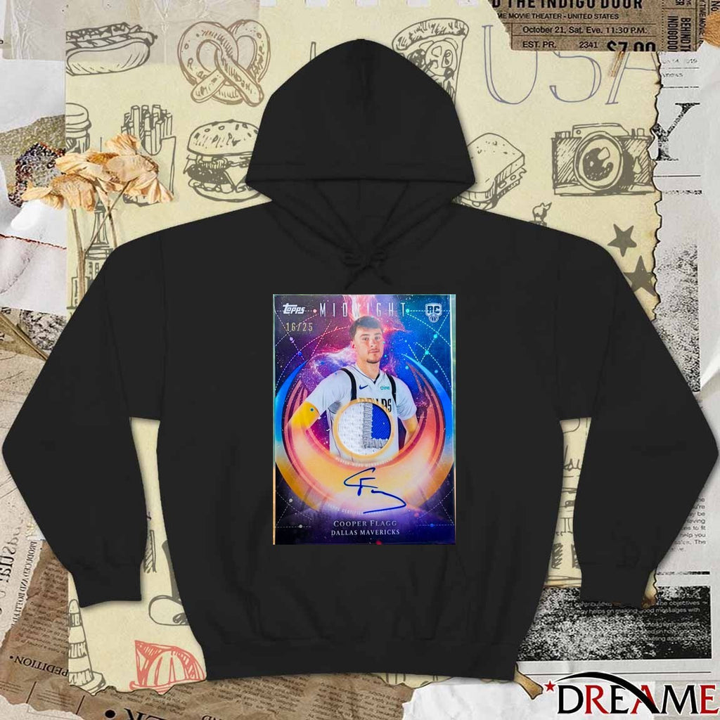Cooper Flagg Dallas Mavericks Midnights Topps Signature Card t-shirt