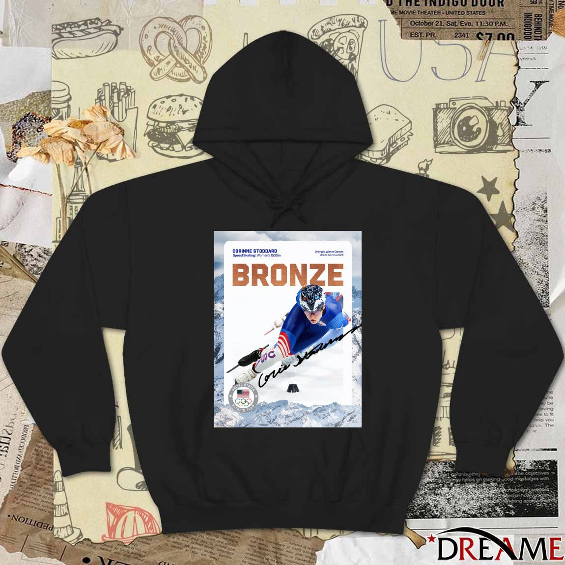 Corinne Stoddard Speed Skating Women’s 1500m Bronze Medal Olympic Winter Games Milano Cortina 2026 t-shirt