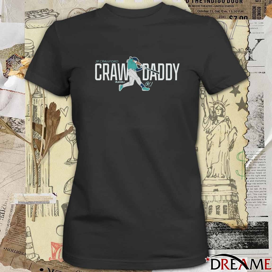 Crawdaddy JP Crawford Seattle Mariners MLB Painting Signature t-shirt