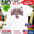 Crimson Oklahoma Sooners 2025 NCAA Softball Women’s College World Series Fan Cut Off Logo Shirt