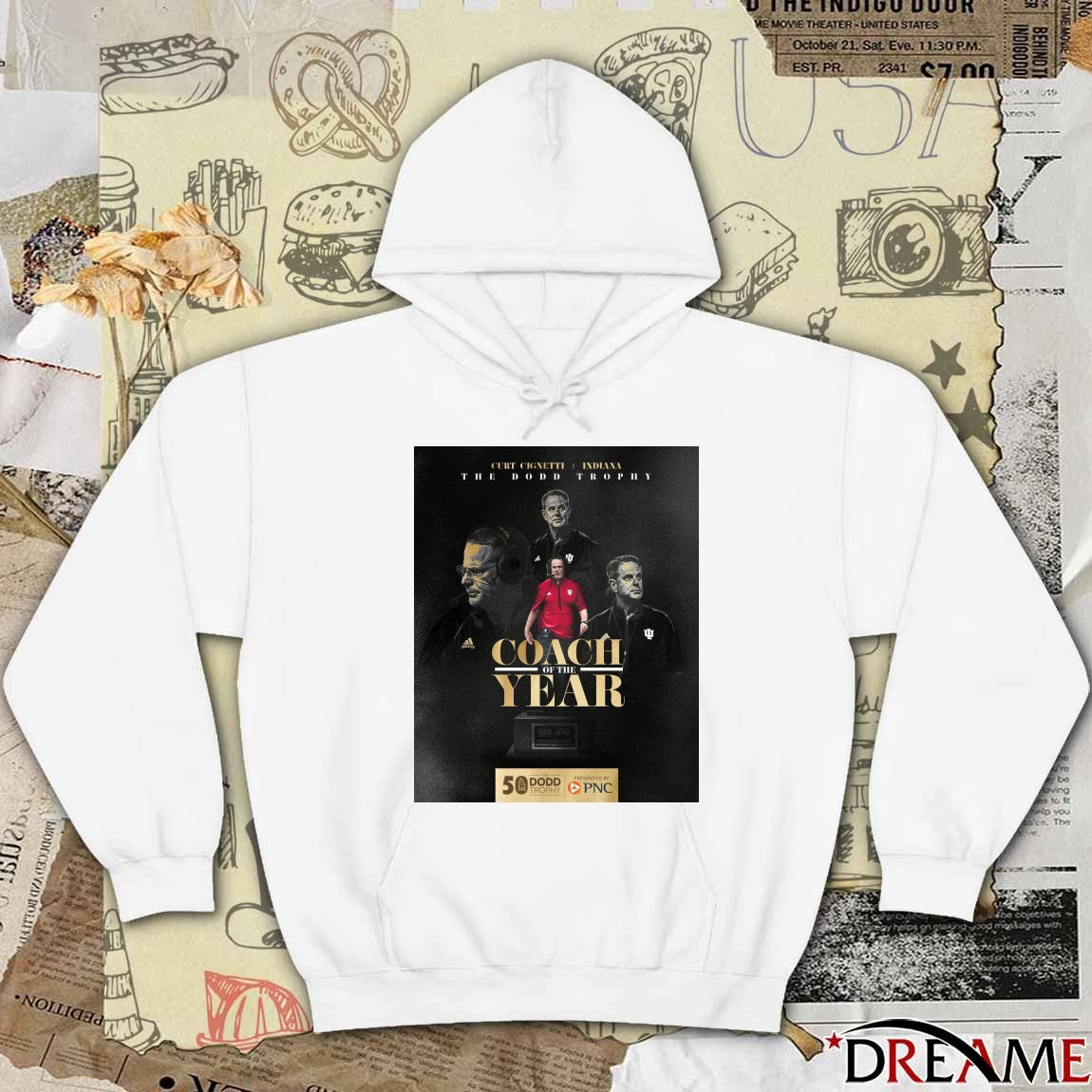 Curt Cignetti Indiana 2025 The Dodd Trophy Coach Of The Year Poster t-shirt